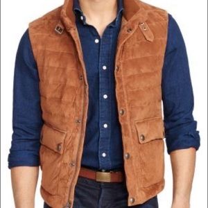 Polo Ralph Lauren Quilted Suede Vest